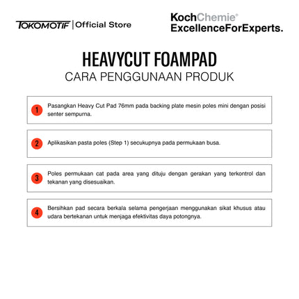 KochChemie Heavy Cut Pad 76x23 mm - Pad Poles