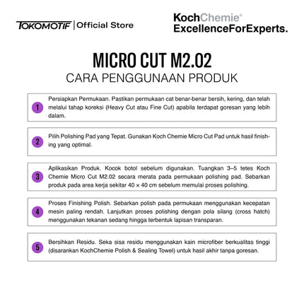 KochChemie Micro Cut M2.02 250 ml - 1000 ml Polish Anti Hologram Mobil High Gloss Silicone Free