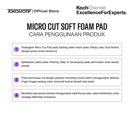 KochChemie Micro Cut Soft Foam Pad 126x23 mm - Pad Poles
