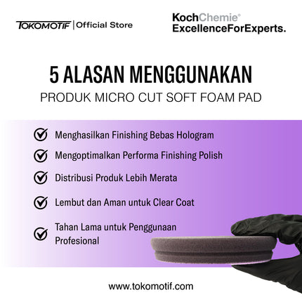 KochChemie Micro Cut Soft Foam Pad 126x23 mm - Pad Poles