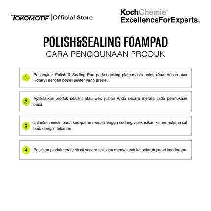 KochChemie Polish & Sealing Foam Pad 126x23 mm - Pad Poles