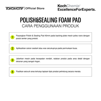 KochChemie Polish & Sealing Pad 45x23 mm - Pad Poles