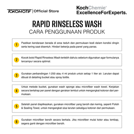 KochChemie Rapid Rinseless Wash 1000 ml - Shampo