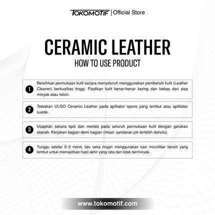 Ulgo Ceramic Leather 30 ml - Coating Kulit
