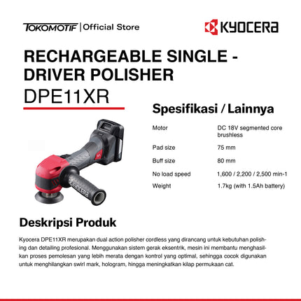 Kyocera Rechargeable Gear-driven Polisher DPEG11XR - Mesin Poles