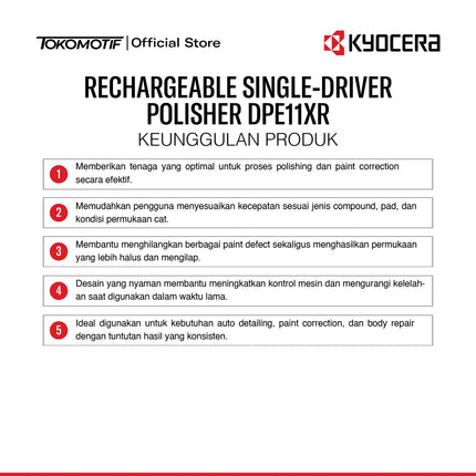 Kyocera Rechargeable Gear-driven Polisher DPEG11XR - Mesin Poles