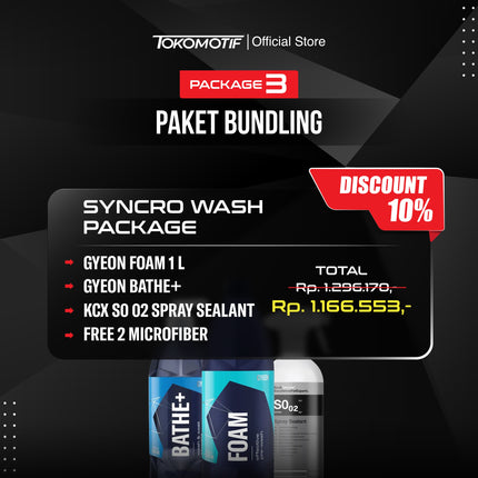 Gyeon Koch-Chemie Synchro Wash Package Paket Cuci Mobil Shampo Snow Foam SiO2 Spray Sealant Kilap